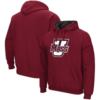 Colosseum Maroon Umass Minutemen Arch And Logo Pullover Hoodie