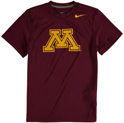 Nike Kids' Youth  Maroon Minnesota Golden Gophers Logo Legend Dri-fit T-shirt