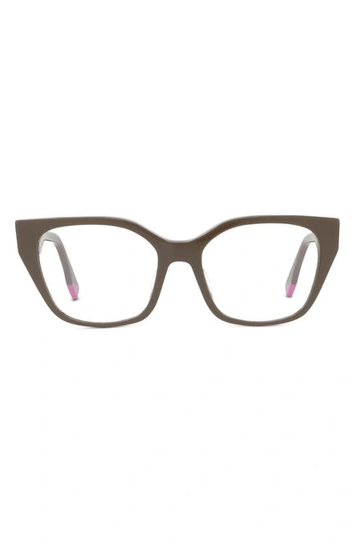 Fendi Way 52mm Optical Glasses In Dark Brown