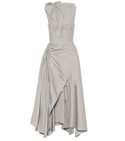 Maticevski Animalia Cotton-blend Sleeveless Dress In Grey