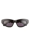 Alaïa 51mm Retro Cat Eye Sunglasses In Black