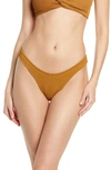 Good American Always Fits Cheeky Bikini Bottom In Bronze Brown