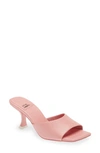 Jeffrey Campbell Mr-big Slide Sandal In Pink Crinkle Patent