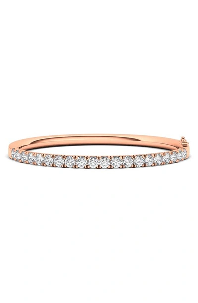 Hautecarat Lab Created Diamond Bangle In 14k Rose Gold