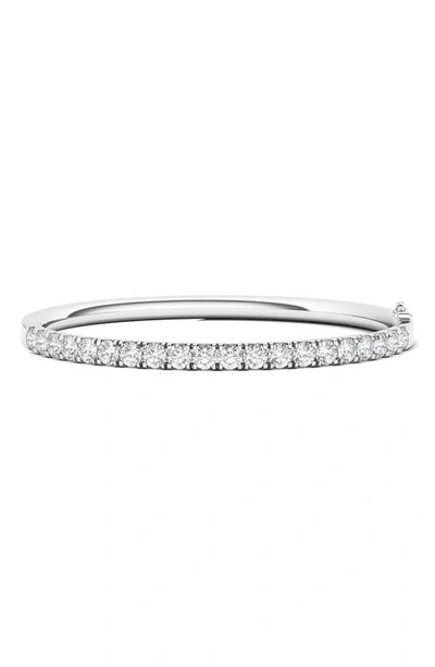 Hautecarat Lab Created Diamond Bangle In 14k White Gold