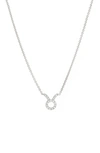 Bychari Diamond Zodiac Pendant Necklace In 14k White Gold - Taurus