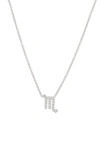 Bychari Diamond Zodiac Pendant Necklace In 14k White Gold - Scorpio