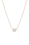 Bychari Diamond Zodiac Pendant Necklace In 14k Rose Gold - Cancer