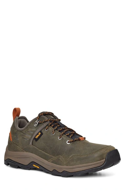 Teva Riva Rp Waterproof Hiking Sneaker In Dark Olive/ Orange