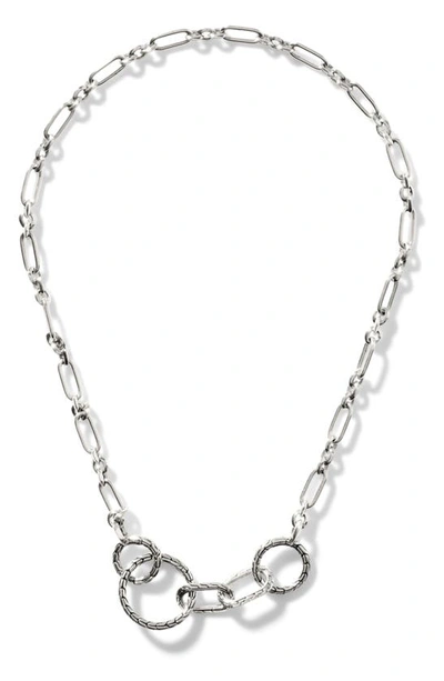 John Hardy Classic Chain Frontal Link Necklace In Silver