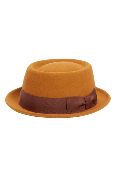Bailey Darron Wool Felt Pork Pie Hat In Caramel
