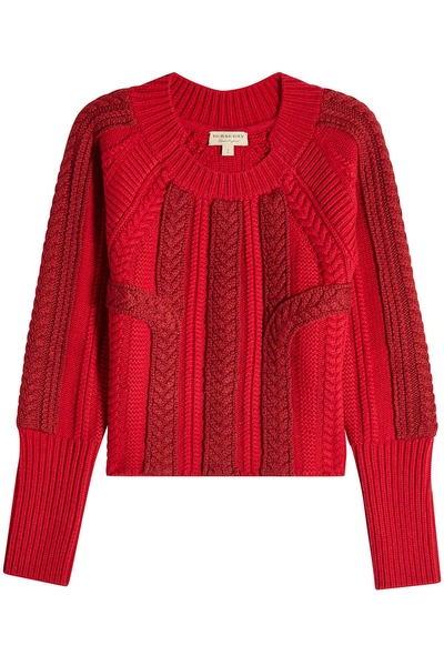 Burberry Burano Wool And Cashmere Sweater In Red