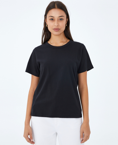 Cotton On Women's Sleep Recovery Crew Neck T-shirt In Black