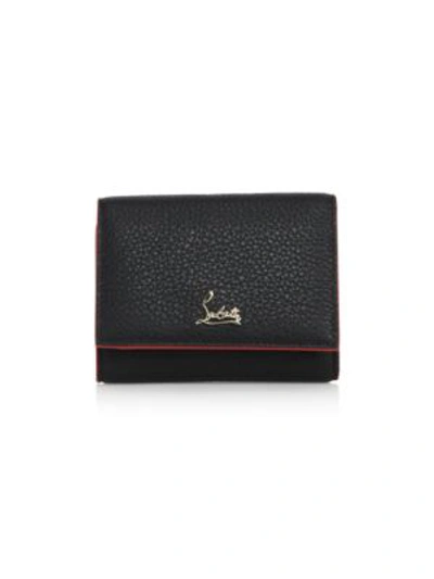Christian Louboutin Boudoir Mini Tri-fold Wallet In Black