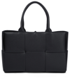 Bottega Veneta Arco Small Leather Shoulder Bag In Black