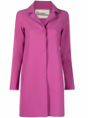 Herno First Act Single-breasted Coat In Purple