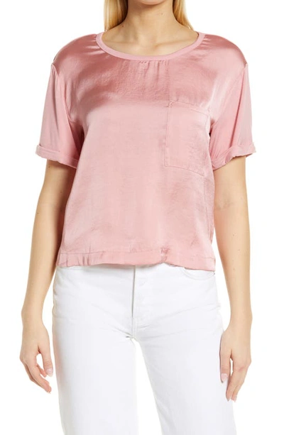 1.state Mixed Media T-shirt In Pink