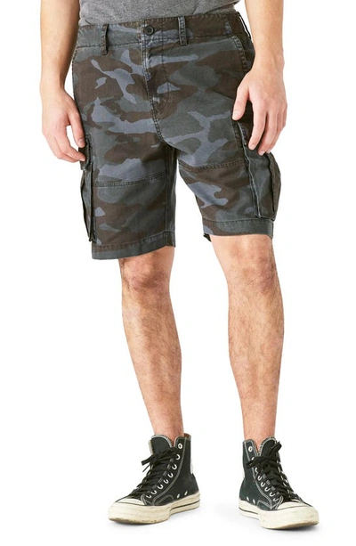Lucky Brand Canvas Cargo Shorts In Over Dye Blue