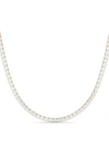 Hautecarat Lab Created Diamond Tennis Necklace In 14k Yellow Gold