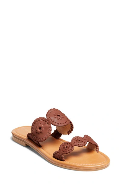 Jack Rogers Women's Lauren Ii Slide Sandals In Mocha/ Mocha