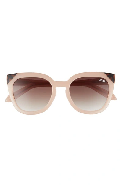 Quay Noosa 55mm Cat Eye Sunglasses In Pink / Brown