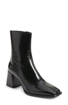 Jeffrey Campbell Geist Square Toe Boot In Black Crinkle Patent