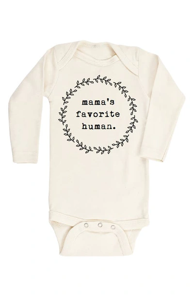 Tenth & Pine Babies' Mamas Favorite Human Organic Cotton Bodysuit In Natural
