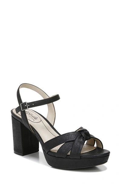 Lifestride Shoes Lucky Block Heel Platform Sandal In Black