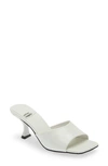 Jeffrey Campbell Mr-big Slide Sandal In Ice Crinkle Patent