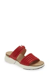 Naot Vesta Sandal In Kiss Red Leather