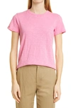 Atm Anthony Thomas Melillo Schoolboy Cotton Crewneck T-shirt In Misty Mauve