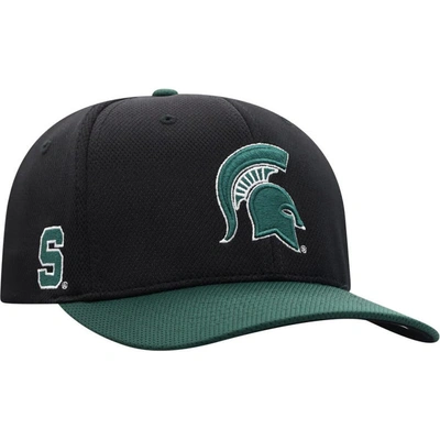 Top Of The World Men's  Black, Green Michigan State Spartans Two-tone Reflex Hybrid Tech Flex Hat