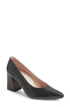 Paul Green Kami Pointed Toe Pump In Black Leather
