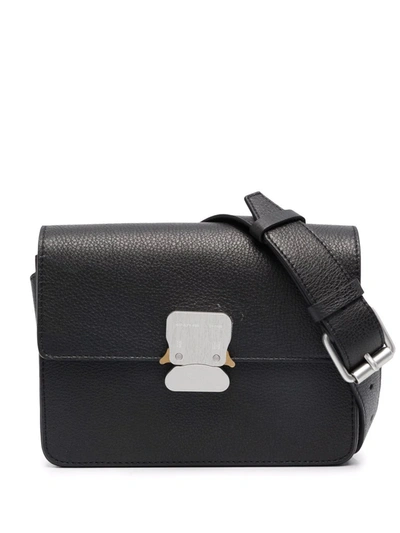 Alyx Grained Leather Belt Bag In 黑色