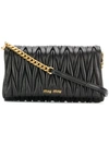 Miu Miu Quilted Leather Shoulder Bag In Black