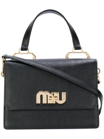 Miu Miu Top Handle Cross Body Bag In Black