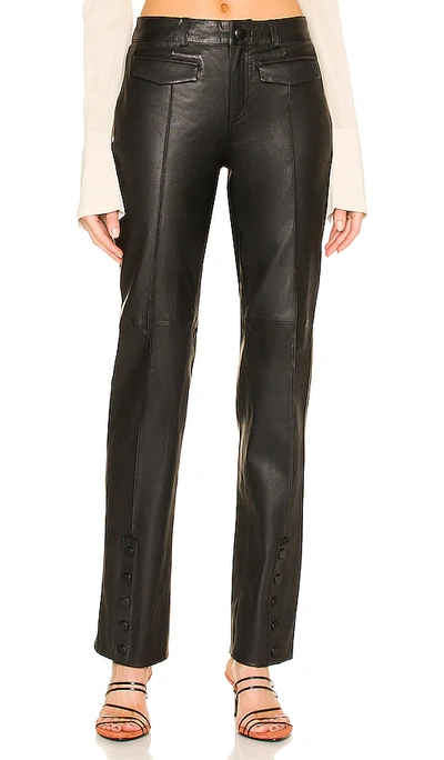 Song Of Style Kelsey Leather Pant In 黑色