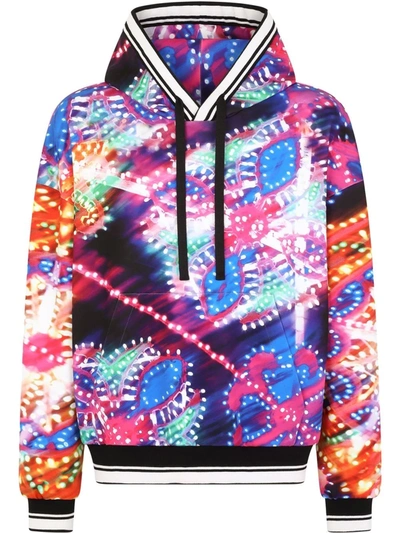 Dolce & Gabbana Luminaire-print Stretch-cotton Hoodie In Multicolor