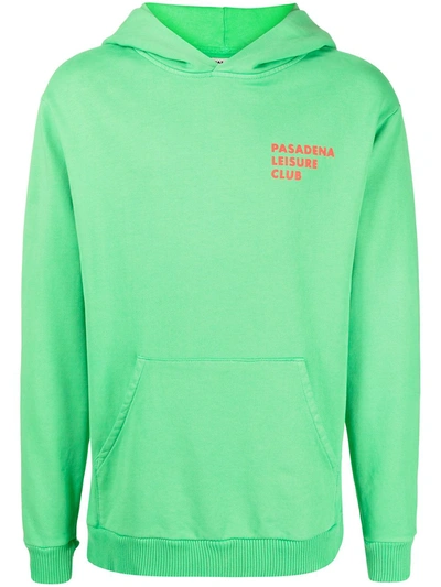 Pasadena Leisure Club Logo-print Pullover Hoodie In Green