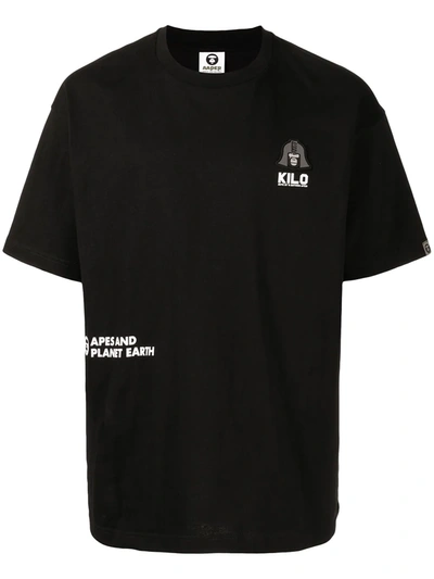 Aape By A Bathing Ape Logo-print Short-sleeved T-shirt In Black
