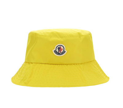 Moncler Logo-patch Bucklet Hat In Yellow