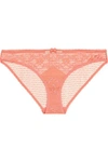 Stella Mccartney Ophelia Whistling Stretch-leavers Lace Briefs In Blush