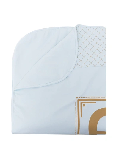 Aigner Logo-print Blanket In Blue