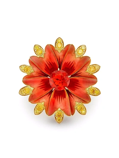 Pragnell 18kt Yellow Gold Wildflower Fire Opal Cocktail Ring