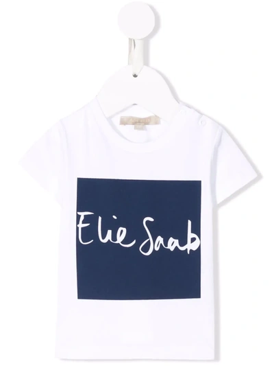 Elie Saab Junior Babies' Logo-print T-shirt In White