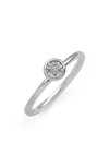 Monica Vinader Essential Diamond Ring In Ss