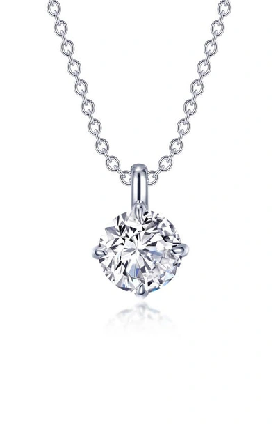 Lafonn Simulated Solitaire Diamond Pendant Necklace In White