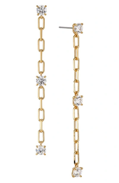 Nadri Zoe Linear Chain Drop Earrings In Gold