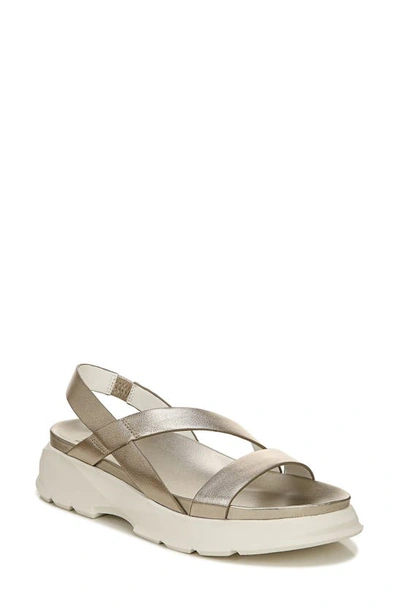 Naturalizer Jubalee Sport Sandals Women's Shoes In Warm Silver Faux Leather