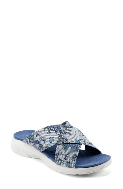 Easy Spirit Taite Slide Sandal In Jeans Multi